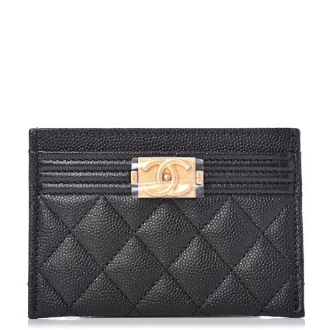 boy chanel card holder black